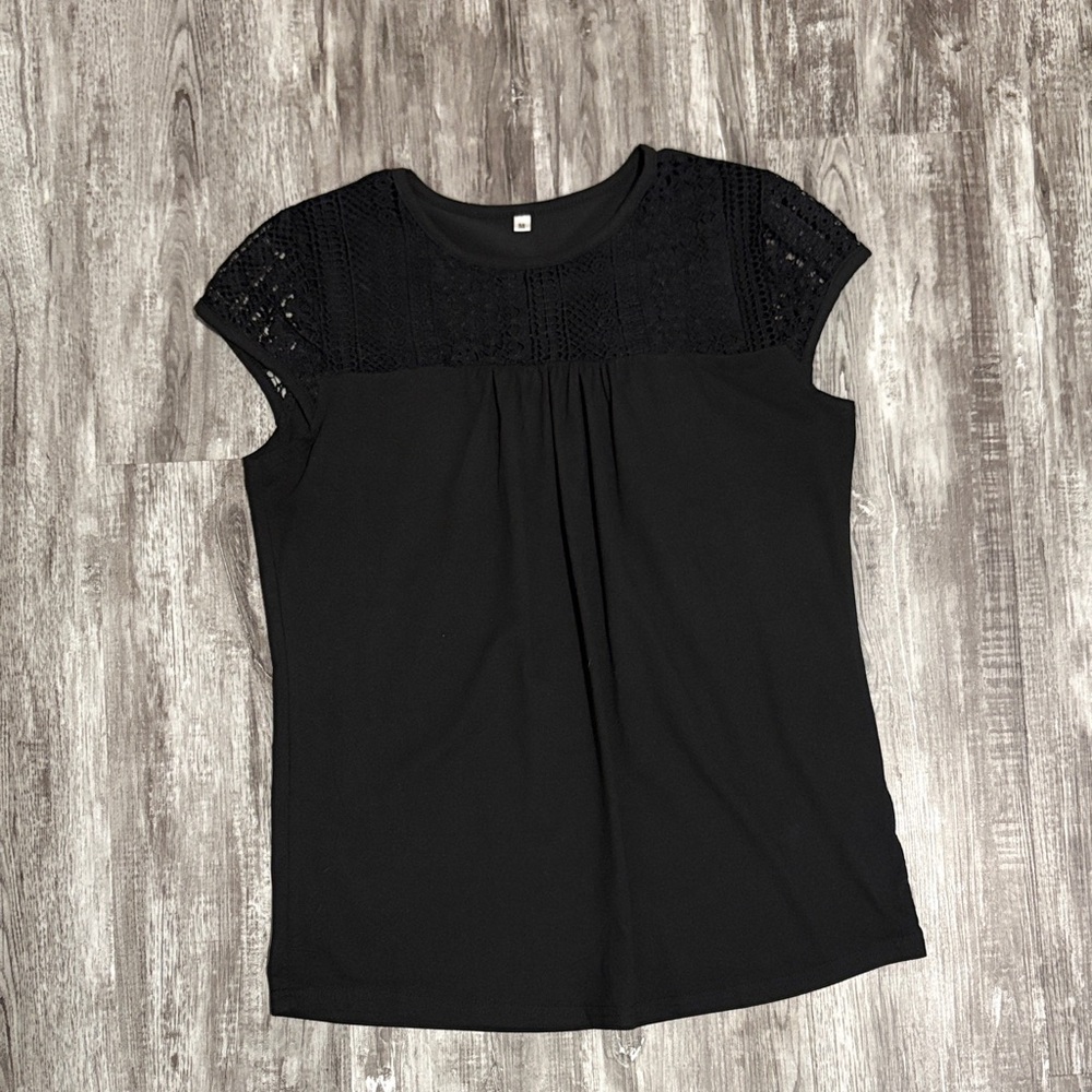 Elegant Black Women's Lace Top